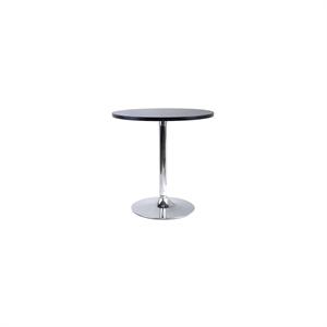 Winsome Spectrum Round Contemporary Wood & Metal Dining Table in Black/Chrome