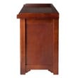 Winsome Verona Storage Solid Wood Bench with 3 Foldable Baskets in Walnut