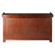 Winsome Verona Storage Solid Wood Bench with 3 Foldable Baskets in Walnut