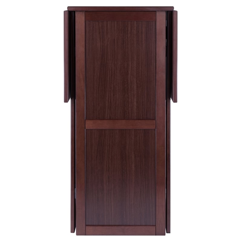 Winsome Newport Expandable Counter Wine Solid Wood Home Bar in Antique Walnut