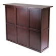 Winsome Newport Expandable Counter Wine Solid Wood Home Bar in Antique Walnut