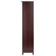 Winsome Milan Tall Solid Wood Storage Book Shelf in Antique Walnut