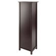 Winsome Milan Tall Solid Wood Storage Book Shelf in Antique Walnut
