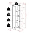 Winsome Milan Tall Solid Wood Storage Book Shelf in Antique Walnut