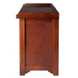 Winsome Verona Storage Solid Wood Bench with 3 Foldable Baskets - Walnut