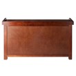 Winsome Verona Storage Solid Wood Bench with 3 Foldable Baskets - Walnut