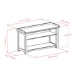 Winsome Verona Storage Solid Wood Bench with 3 Foldable Baskets - Walnut
