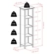 Winsome Verona 5-Tier Tall Storage Shelf Solid Wood Baskets Bookcase in Walnut