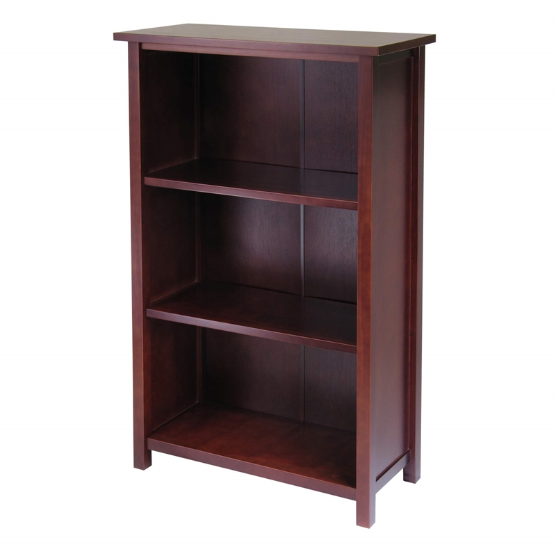 Winsome Verona 4-Tier Solid Wood Storage Shelf with 6 Baskets in Walnut