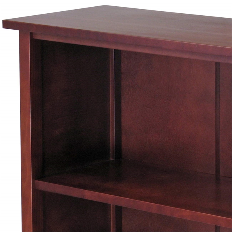 Winsome Verona 4-Tier Solid Wood Storage Shelf with 6 Baskets in Walnut