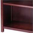 Winsome Verona 3-Tier Long Storage Shelf Solid Wood Baskets Bookcase in Walnut