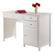 Winsome Delta Office Transitional Solid Wood Writing Desk in White