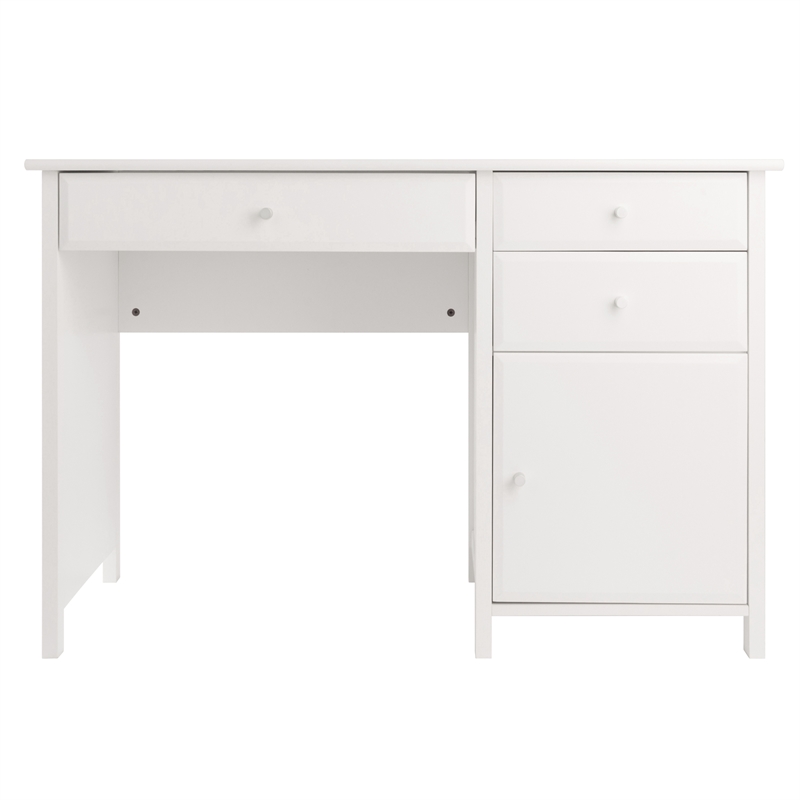 Winsome Delta Office Transitional Solid Wood Writing Desk in White
