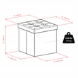 Winsome Ashford Transitional Faux Leather Storage Cube Ottoman in Black
