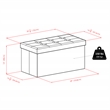 Winsome Ashford Storage Transitional Faux Leather Ottoman Bench in Black