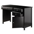 Winsome Delta Office Transitional Solid Wood Writing Desk in Black