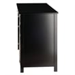 Winsome Delta Office Transitional Solid Wood Writing Desk in Black
