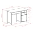 Winsome Delta Office Transitional Solid Wood Writing Desk in Black