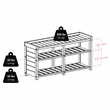 Winsome Colin Cushion Storage Solid Wood Bench with Baskets in Cappuccino