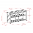 Winsome Colin Cushion Storage Solid Wood Bench with Baskets in Cappuccino