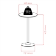 Winsome Cora Round Top Transitional Faux Marble/Metal Pub Table in Black