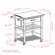 Winsome Finland Transitional Solid Wood Kitchen Cart in Natural