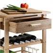 Winsome Finland Transitional Solid Wood Kitchen Cart in Natural