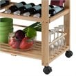 Winsome Finland Transitional Solid Wood Kitchen Cart in Natural