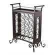 Winsome Silvano Transitional Wood/Metal Wine Rack with Removable Tray in Bronze