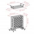 Winsome Silvano Transitional Wood/Metal Wine Rack with Removable Tray in Bronze
