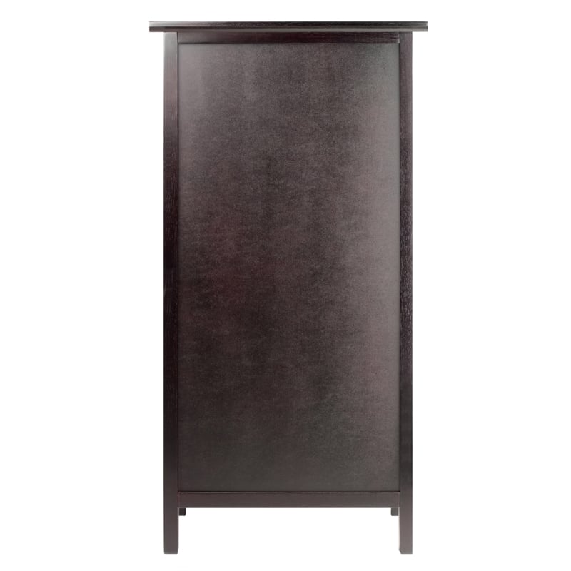 Winsome Alta Transitional Solid Wood Home Bar Cabinet in Espresso