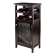 Winsome Alta Transitional Solid Wood Home Bar Cabinet in Espresso