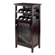 Winsome Alta Transitional Solid Wood Home Bar Cabinet in Espresso