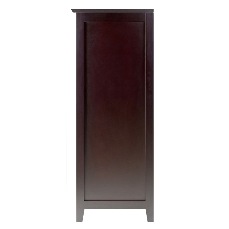 Winsome Bordeaux Modular Transitional Solid Wood Home Bar Cabinet in Espresso