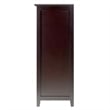 Winsome Bordeaux Modular Transitional Solid Wood Home Bar Cabinet in Espresso