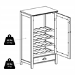 Winsome Bordeaux Modular Transitional Solid Wood Home Bar Cabinet in Espresso