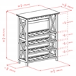 Winsome Rio Transitional Solid Wood Wine Rack with Glass Racks in Espresso