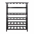 Winsome Rio Transitional Solid Wood Wine Rack with Glass Racks in Espresso