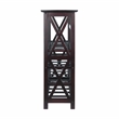 Winsome Rio Transitional Solid Wood Wine Rack with Glass Racks in Espresso