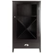 Winsome Bordeaux X Panel Transitional Solid Wood Home Bar Cabinet in Espresso