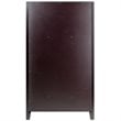 Winsome Bordeaux X Panel Transitional Solid Wood Home Bar Cabinet in Espresso