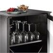 Winsome Bordeaux X Panel Transitional Solid Wood Home Bar Cabinet in Espresso