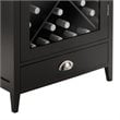 Winsome Bordeaux X Panel Transitional Solid Wood Home Bar Cabinet in Espresso