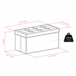 Winsome Ashford Transitional Faux Leather Storage Ottoman Bench in Espresso