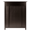 Winsome Yukon Transitional Solid Wood Home Bar Cabinet in Espresso