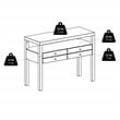 Winsome Copenhagen Transitional Solid Wood Console Table in Espresso