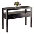 Winsome Copenhagen Transitional Solid Wood Console Table in Espresso