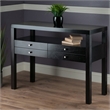 Winsome Copenhagen Transitional Solid Wood Console Table in Espresso
