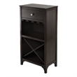 Winsome Ancona Modular Transitional Solid Wood Wine Rack Cabinet - Dark Espresso