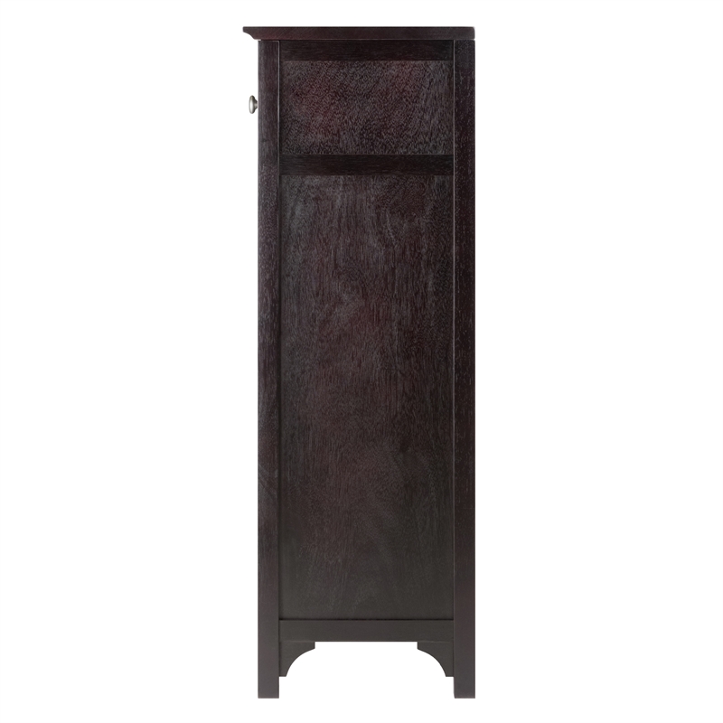 Winsome Ancona Modular Transitional Solid Wood Wine Rack Cabinet - Dark Espresso
